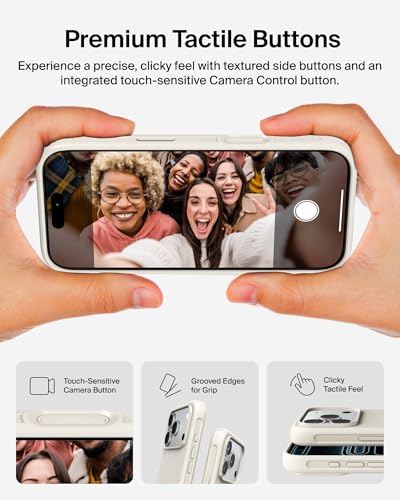 Belkin Capa para iPhone 17 Pro, protetora, compatível com MagSafe com revestimento tratado antiarranhões e anti-amarelamento, controle de câmera sensível ao toque – grau militar, design fino, à prova