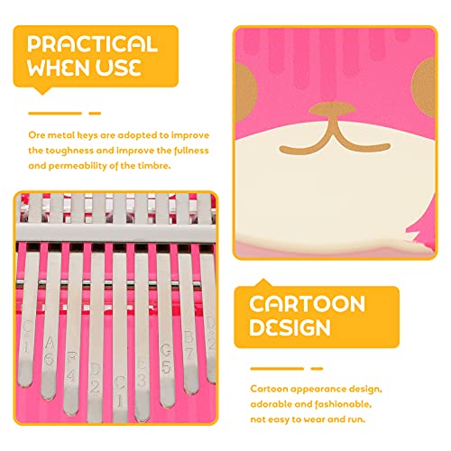 Generic 1 Set 17- Key Kalimba Duim Piano Cartoon Acryl Mbira Toetsenbord Vinger Piano Draagbare Muziekinstrument Voor… - Image 7