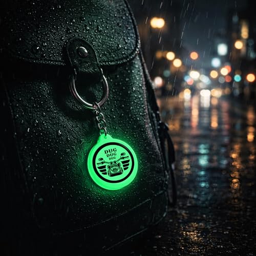 Image of Mi Glow Store Glow in Dark Keychain for Bike Men | Gift for Man | Bike Accessories | Charges in Light Glows in Dark | Key chain for Bike