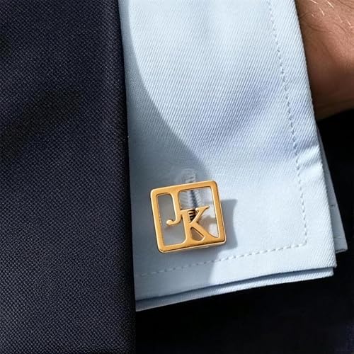 Mancuernillas personalizadas con iniciales para hombres miniatura 4
