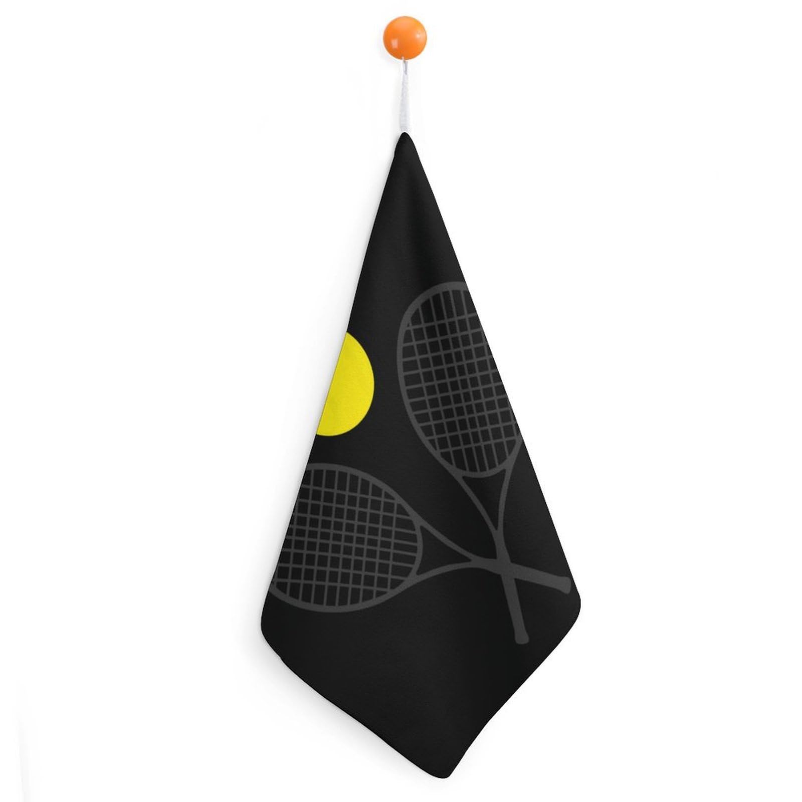 CGSBNGHA Tennis Racket Ball Hand Towel Hanging Face Towels Cleaning Cloths Handkerchief for Bathroom Kitchen