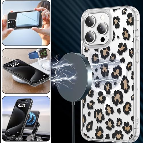 Coque iPhone 13 Pro Max léopard transparente et magnétique MagSafe - 2