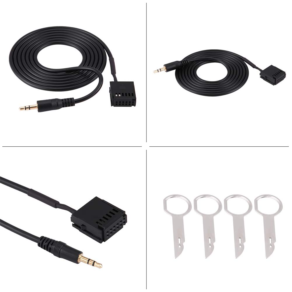 Sturdy Car Audio Cable Adapter for 6000CD with Convenient CD Removal Tool Keys - Enhance Your Music Experience Sound Output