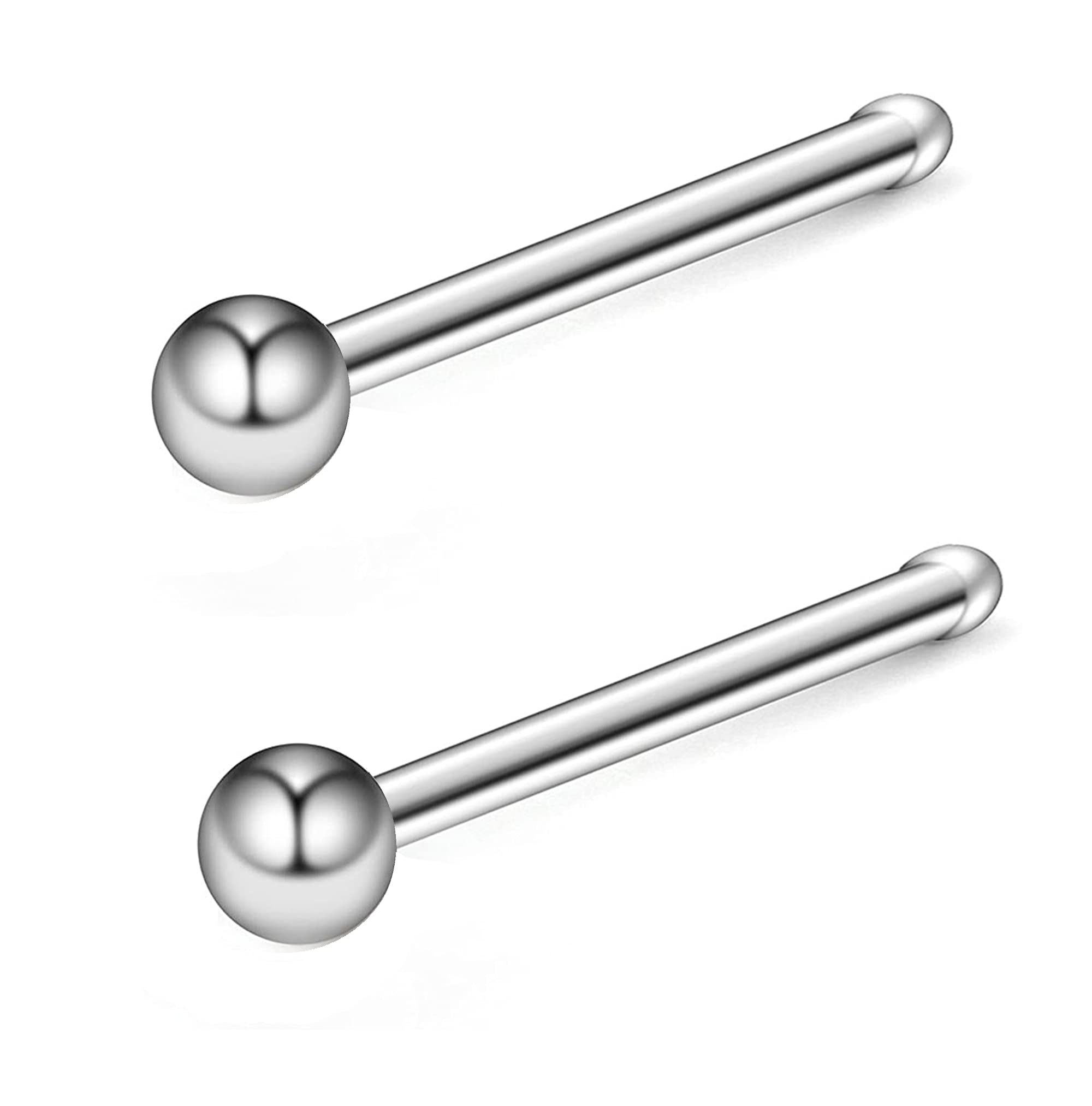 Via Mazzini 316L Stainless Steel No-Tarnish No-Rusting 2mm Everyday Wear Pierced Ball Nose Pin Stud for Women and Girls (NR0106) (B083QHTRNC) Amazon Price History, Amazon Price Tracker