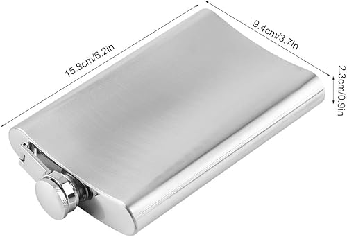 Miniatura 2 de Frasco de cadera, frasco de licor de acero inoxidable a prueba de fugas de 10 onzas con embudo para vino de whisky, contenedor de alcohol