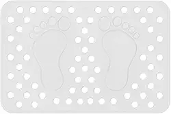 Tapete de Banheiro Retangular com Ventosa - Tapete para Box, não deixa Escorregar - Tapete de PVC Antiderrapante p/Piso