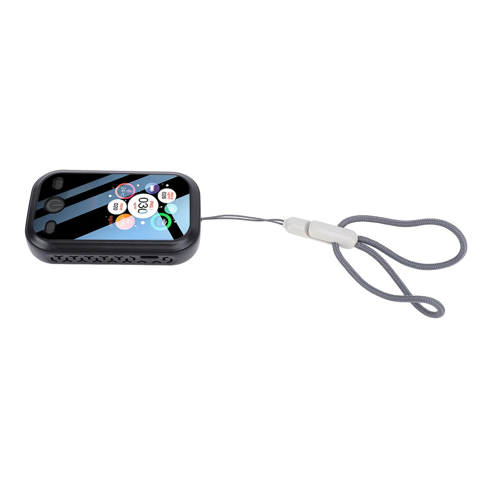Misuratore di qualità dell'aria digitale portatile con display LCD per rilevamento accurato PM2,5 PM10, per casa e viaggi, 125 g (nero)