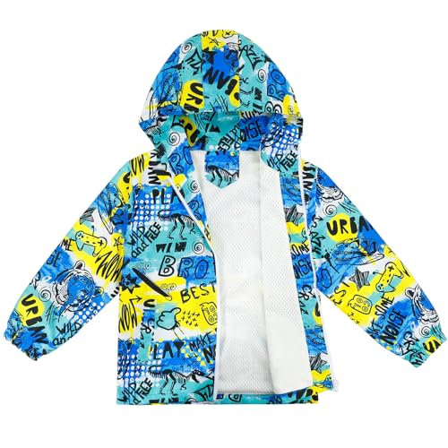 LACOFIA Jungen Wasserdichte Jacke Kinder Wasserabweisend Schule...