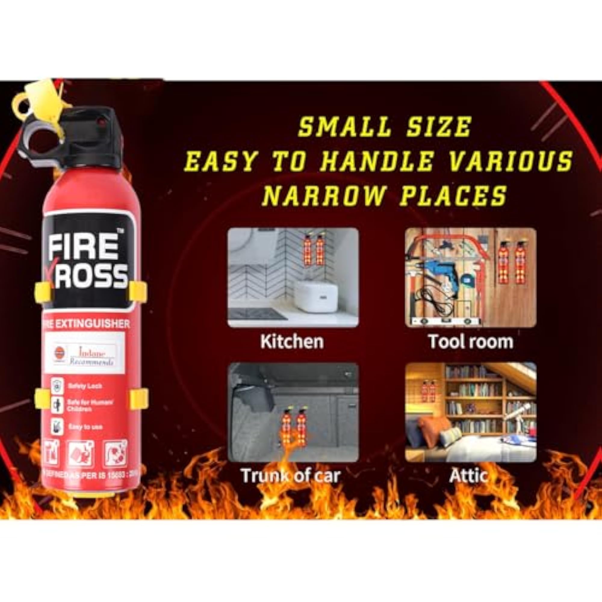 Xross Fire Extinguisher ISI ABC Dry Powder Type
