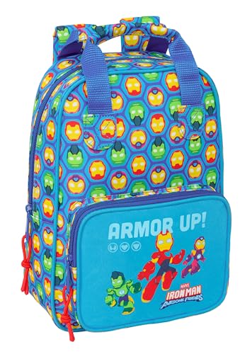 Image of IRON MAN Children's Backpack Adjustable with Handles Recyclable Fabric Ideal for Children of Different Ages Comfortable and Versatile Quality and Resilience 20 x 8 x 28 cm