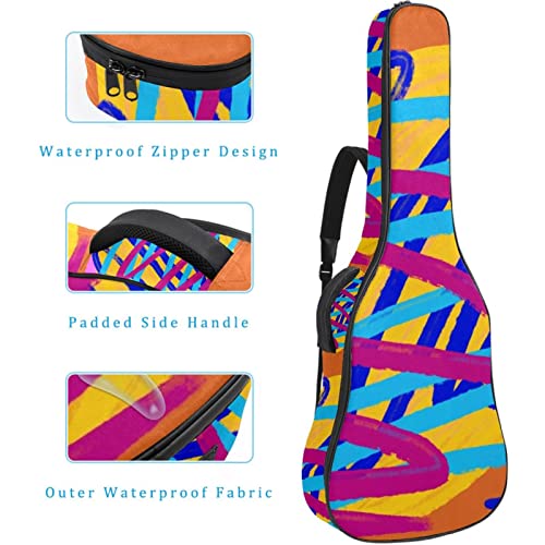 Housse pour guitare acoustique – Motif géométrique – Esthétique – Épaisseur : 1 cm – Étanche – 101,6 cm – 106,1 cm – 106… - Les Beatles, Paul McCartney, John Lennon, RIngo Starr, George Harrison Housse pour guitare acoustique - Motif géométrique - Esthétique - Épaisseur : 1 cm - Étanche - 101,6 cm - 106,1 cm - 106… – Image 5