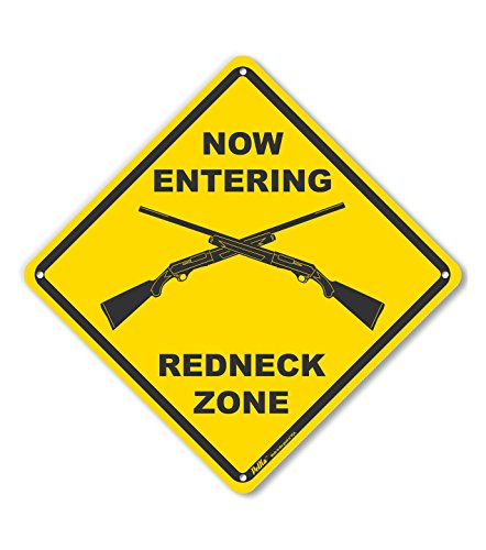 Panneau aluminium jaune Redneck Zone pour personnaliser vos murs