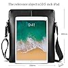 YumSur Mens Shoulder Bag, Genuine Leather Messenger Handbag Crossbody Bag for Men Purse iPad Bag for Business Office Work School with Adjustable Strap Black #4
