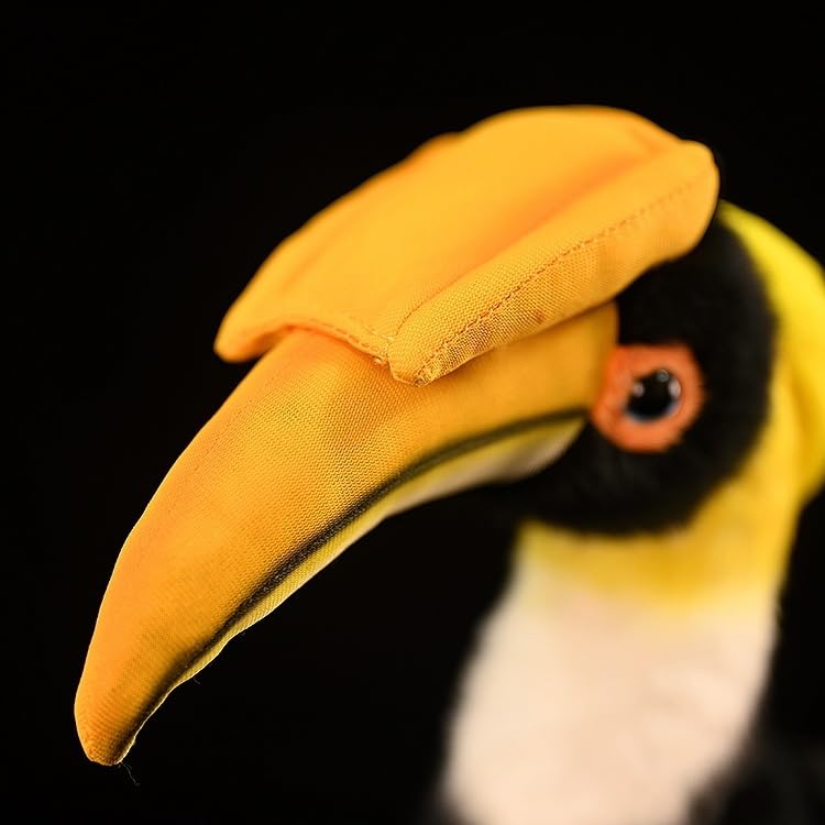 Jouet en Peluche réaliste de Grand calao, Oiseau farci