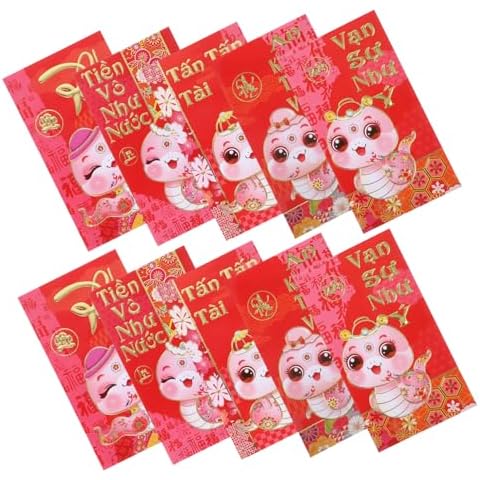 UTHCLO 30Pcs Chinese New Year Red Envelopes Year Snake Red Packets for Lunar New Year Spring Festival Wedding and Party Favors Lucky Money and Hong Bao Pockets Cover