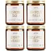 AOOVOO Scented Candles - 4PC Candle Set, 36 oz Soy Candles, Soy Candle for Home Scented, Lavender/Vanilla/Eucalyptus/Sage