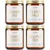 AOOVOO Scented Candles – 4PC Candle Set, 36 oz Soy Candles, Soy Candle for Home Scented, Lavender/Vanilla/Eucalyptus/Sage