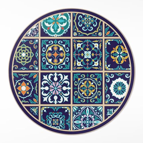 Tapis vinyle ø80 cm résistant à la rayure et entretien facile pour cuisine