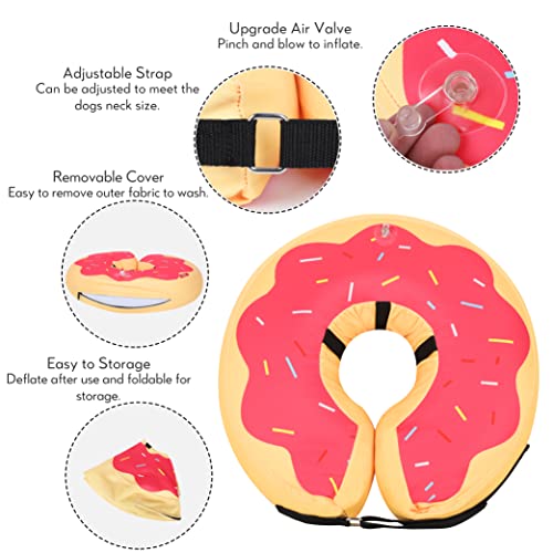 Image of MIDOG Inflatable Dog Cone, Donut Recovery Collar After Surgery, X-Large