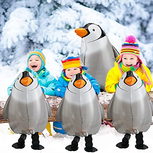 9 Pieces Penguin Walking Balloons Cute Balloon Air Walkers Foil Party Balloon Animal Jumbo Balloon For Boys Girls Theme Birthday Party Wedding Baby Shower Supplies (Penguin Style,20.4 Inch) #TOP3