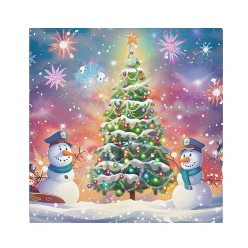 Servilletas de tela navideñas multicolor pack x6 miniatura 1