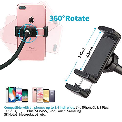 Powcan Selfie Ringlicht mit Handy-Halter Stehen für Live Stream Make-up, 3-Licht-Modus, 10-Level Helligkeit LED… – Bild 5