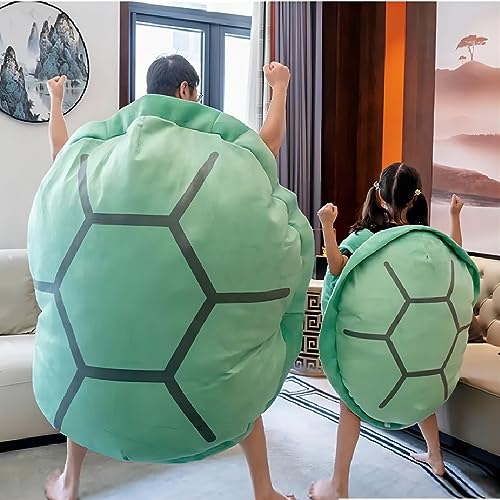 LELEBEAR Turtle Power Shell, Giant Pillow, Kawaii Wearable Turtle Shell Plush Cushion (80cm/31.4in)