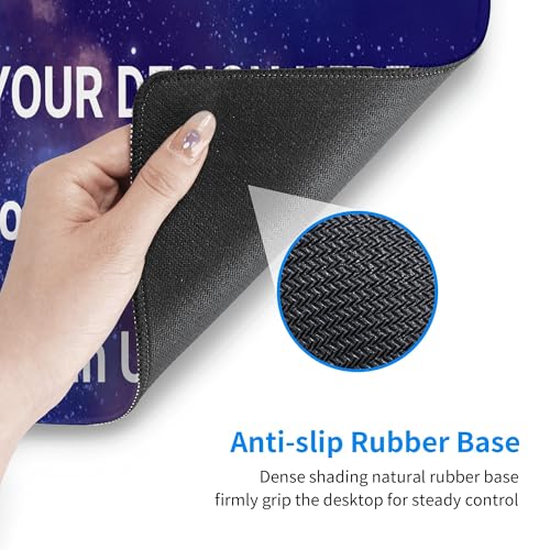 Image of Custom Large Desk Pad with Photo Text Personalized Picture Logo Non-Slip Game Computer Mouse Mat Customized Office Supplies, Print in USA (12x31.5 inch, 1 Photo)