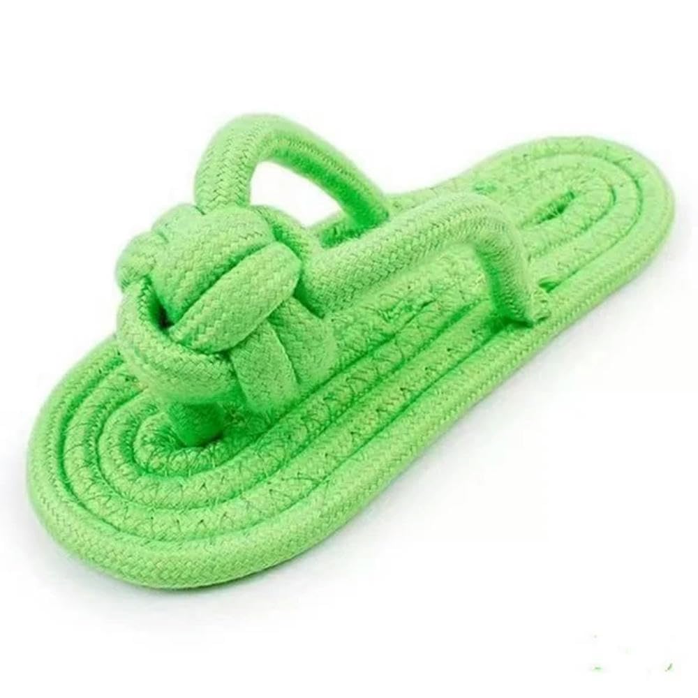 Welpenspielzeug, Hundespielzeug, Kauspielzeug for Hunde, Baumwoll-Slipper-Seil, Spielzeug for Hundezähne, Training der Backenzähne, interaktives, 2 Stück, Rosa(Green)