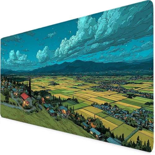 Tapis de souris XXL anti-glisse 900x400mm pour éliminer les bords effilochés