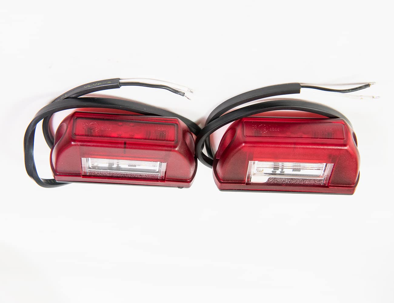 2 luci di posizione a LED, 12 – 24 V, 2 colori: bianco, rosso, per rimorchi, roulotte, ecc.