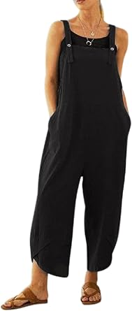 VEVESMUNDO Womens Dungarees Cotton 
