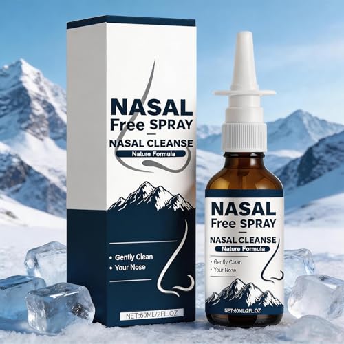 Iodine Nasal Spray-Natural No Drip Clear Nasal Spray for Nasal Comfort Moisturizing 60ML/2.03FL.OZ
