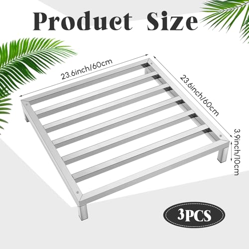 Image of MorningRo 2 Pack Dunnage Rack 23.6 inch Long x 23.6 inch Wide, 3.9 inch Height