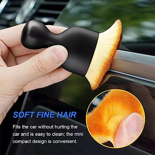 Image of STHIRA 2Pc Car Duster Car Nanofiber Brushes for Detailing Interior, Soft Car Detailing Brush, Soft Bristles Cleaning Brush Dusting Tool for Dashboard, Keyboard, Air Conditioner, Gap, Window Railing