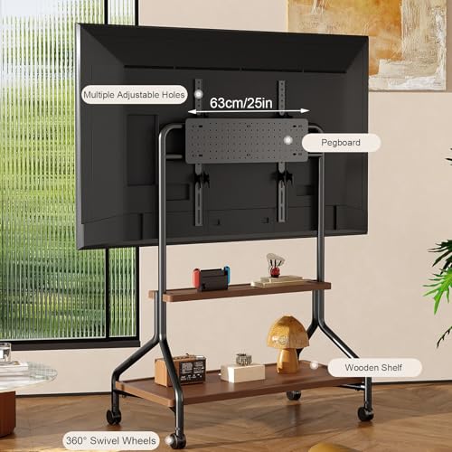 Soporte TV móvil para 32-75 pulgadas con ruedas ajustable miniatura 3