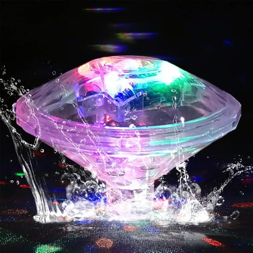 Floating Pool Led Tub Lights Lamp, 8 Modes Underwater Rechargeable Disco Light for Bath Disco Pond, Waterproof Hot Tub Lights for Swimming Pool Disco Fountain Bathing Pond and Party Decoration