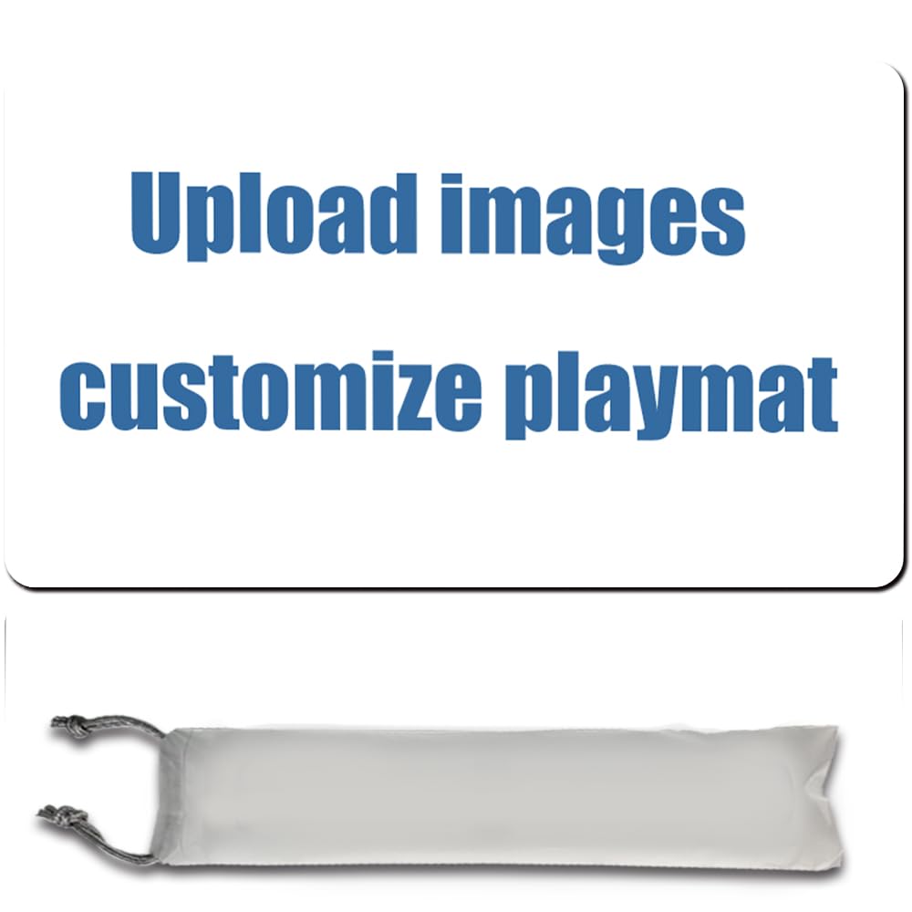 Custom Playmat 60 x 35 CM Non-Slip with Mat Bag MTG Playmat Compatible with TCG YGO DTCG PTCG OPCG, Printable Game Zone & Optional Stitched Edge