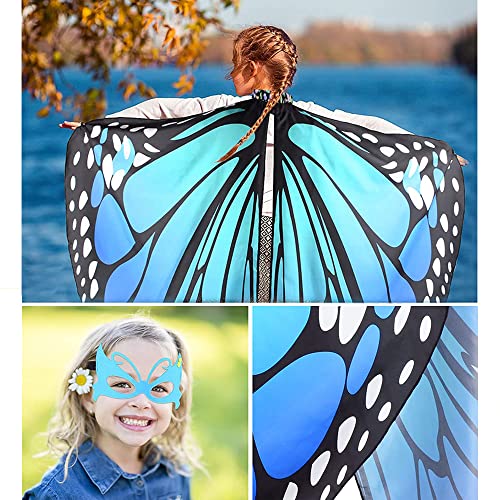 Vlinder-cape, vlinderkostuum, set, vlinderkostuum, kinderen, vlindercape, kostuum, meisjes, voor meisjes, party, Halloween, Kerstmis, kostuum, cosplay, carnaval - Image 8