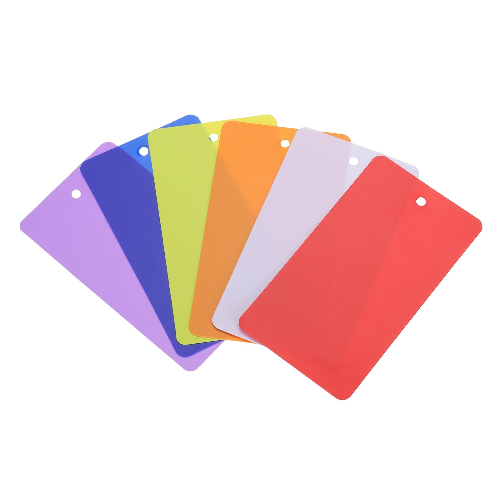 sourcing map Blank Waterproof Eyelet Hole Plastic Shipping Tags,Blank Labeling Tags for Product Identification Tags,Valve Marking,Outdoor Tagging,5x9cm/1.97x3.54 Inch Pack of 150,Multicolored