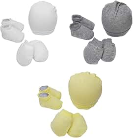 2 Kit Maternidade Touca Luva Meia Bebe Para Enxoval Recem Nascido Gorro Menino Menina