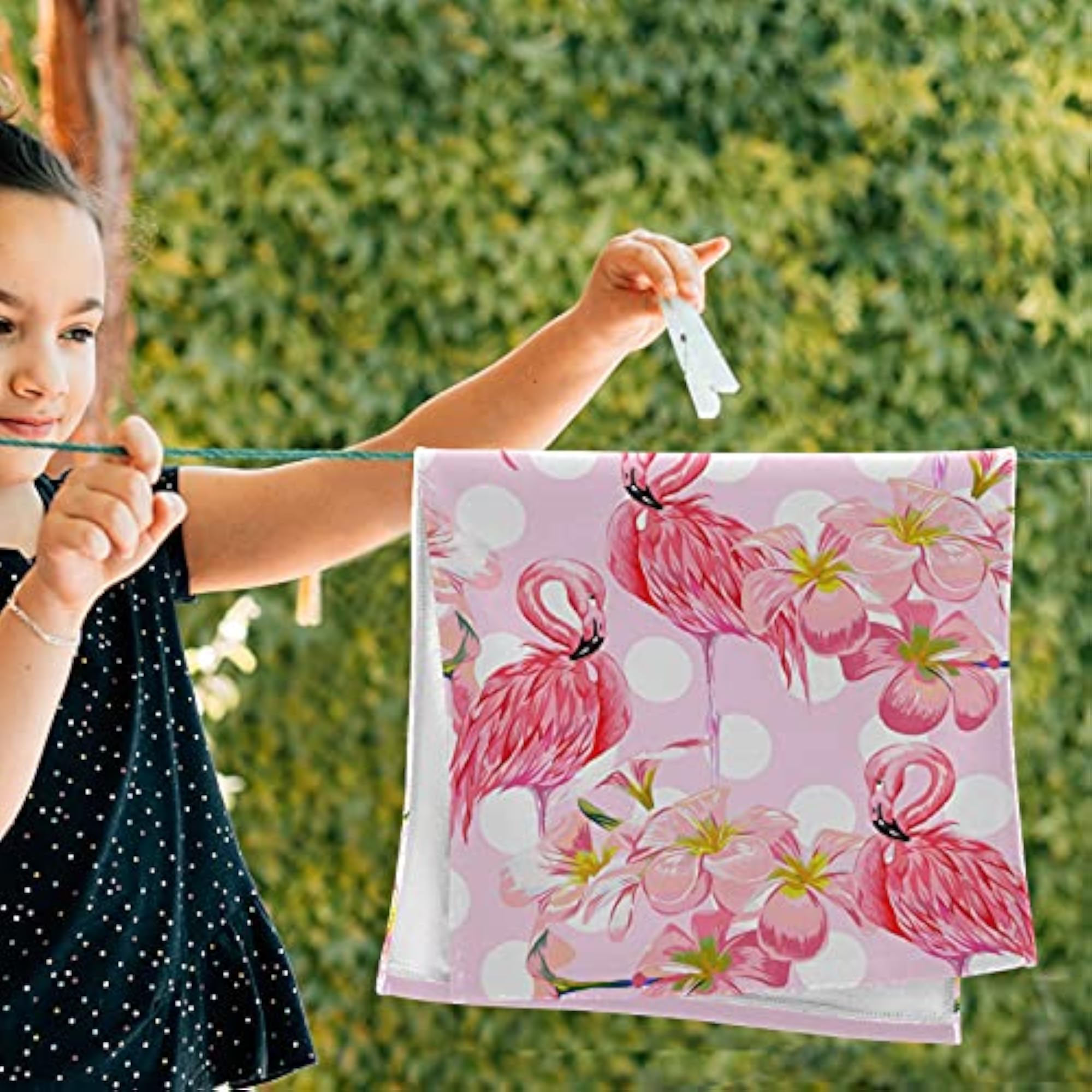 Magic Flamingo Bathroom Hand Towels Set