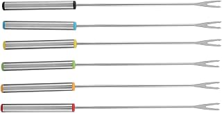 CHICIRIS 6 PiecesSet Stainless Steel Fondue Forks, Essential Tableware for Chocolate Cheese Dessert, Suitable for Home Kitchen and Commercial Use