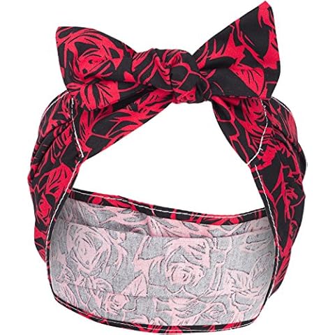 Küstenluder Evy Vintage Rosen Floral Haarband Hairband Rockabilly Cover