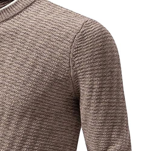 Mens Casual Crewneck Knit Sweater Casual Fashion Lightweight Pullover Ribbing Edge Long Sleeve Knitted Tops4
