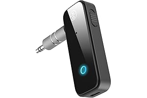 Avantree Audikast Plus Bluetooth Receiver for Car, Noise Cancelling 3.5mm AUX Bluetooth 5.0 Transmitter Receiver