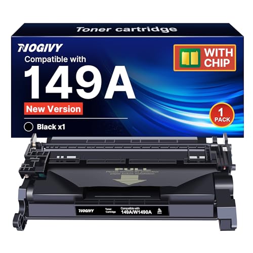 NOGIVY 149A W1490A Toner (Mit Chip) Kompatibel für HP LaserJet Pro MFP 4102dw 4102fdw 4102fdn LaserJet Pro 4002dn 4002d 4002dw W1490A 149X W1490X (1 Schwarz)