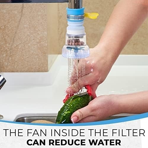 3-Pack Faucet Water Filter Set - Universal Sink Water Filter for Kitchen Bathroom Easy-Install Faucet-Mounted Water Purifier with — view 6