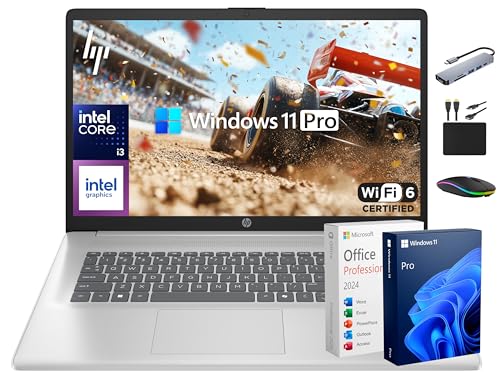 HP 17 Laptop Business 2025ALifetime MS OfficeA17.3C`HD+Rs[^[A8RAIntel i3vZbT[A32GB RAMA1TBXg[W(500GB SSD + 500GB Ext)AWi-Fi