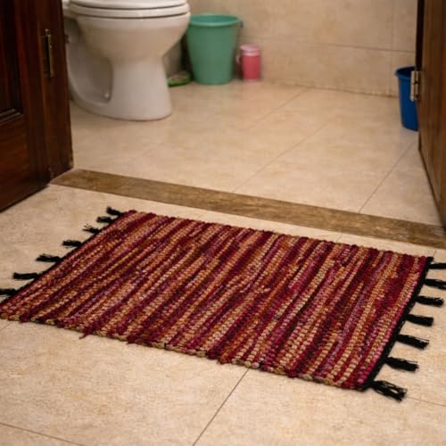 Image of Door Mat | Anti-Skid Trapper Rectangular Mat for Door Entrance 22x15 Inch | Floor Mat for Home Entrance | Multicolor Door Mat | Pack of 2.